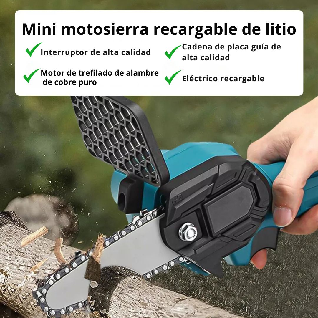 🔥 Potencia en la Palma de Tu Mano: Corta con Precisión y Sin Esfuerzo con la Mini Motosierra Eléctrica Recargable!